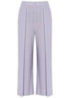 Pleats Please Issey Miyake Pleated Wide-leg Woven Trousers Light Purple