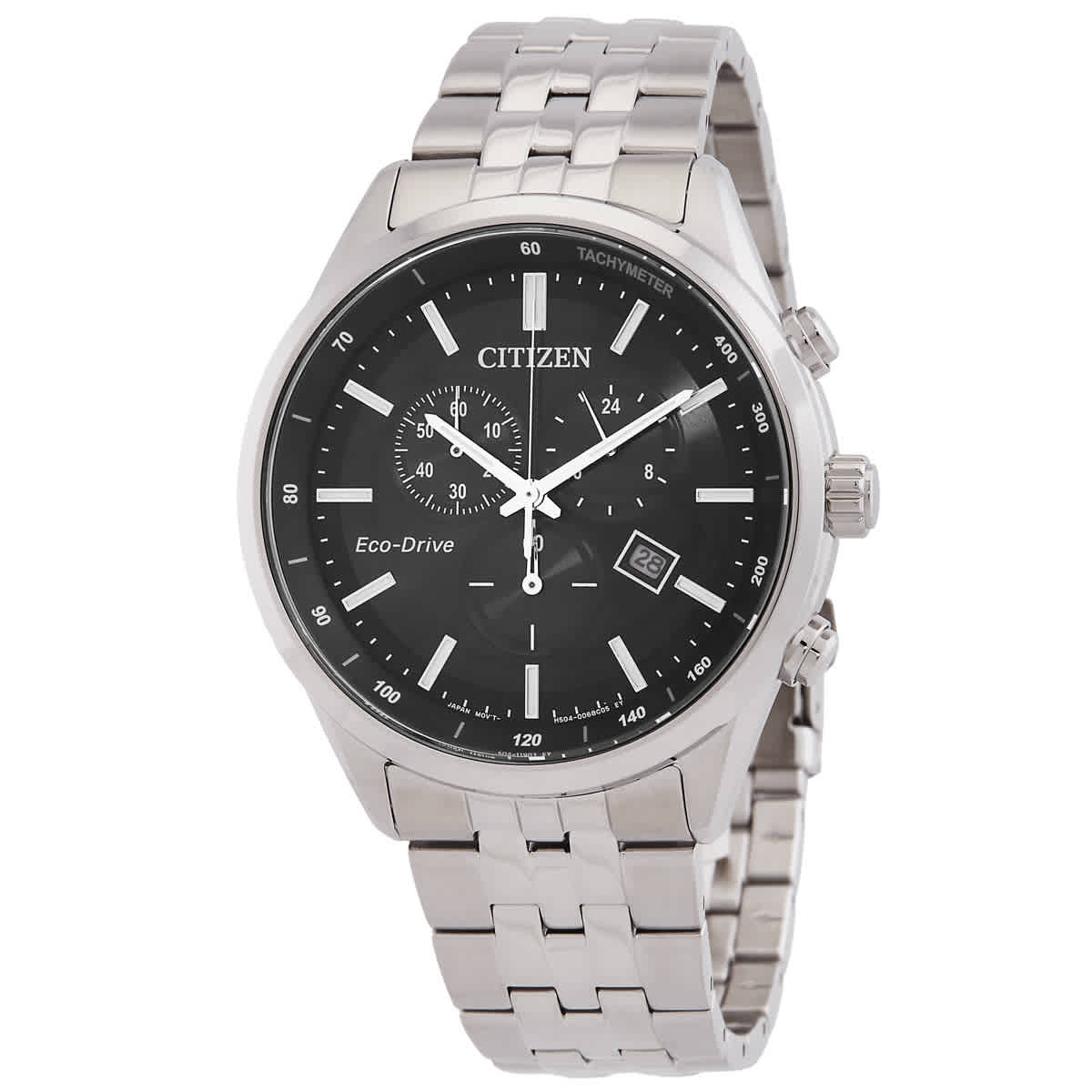 Citizen Eco-Drive Chronograph Black Dial Mens Watch AT2570-56E Citizen