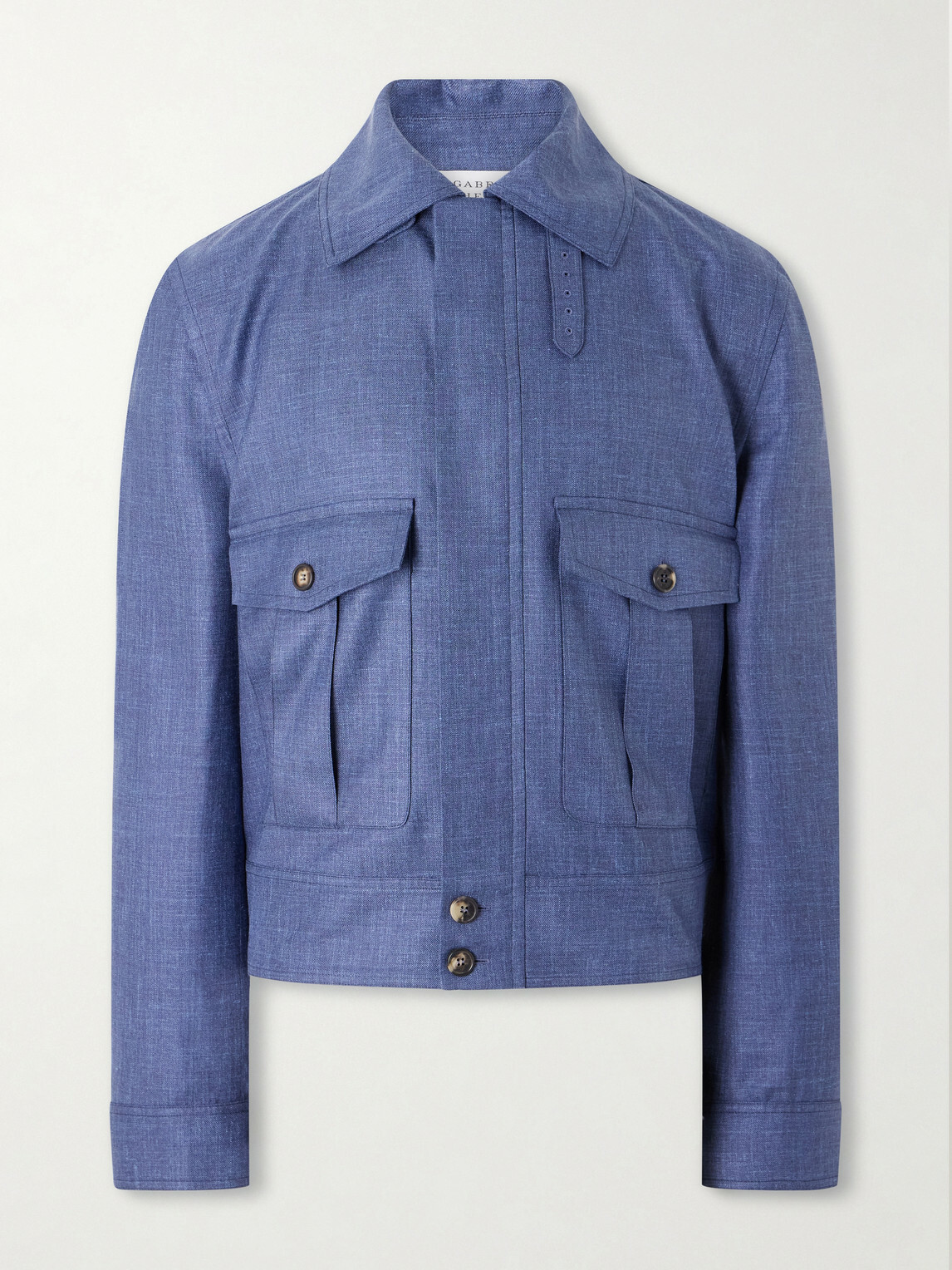 Gabriela Hearst - Filipo Wool, Silk and Linen-Blend Jacket - Blue