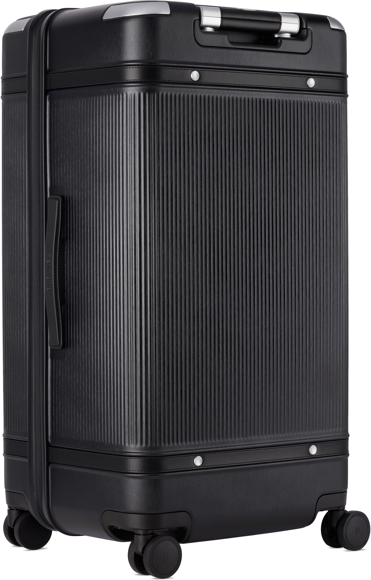 Paravel Black Aviator Trunk Suitcase