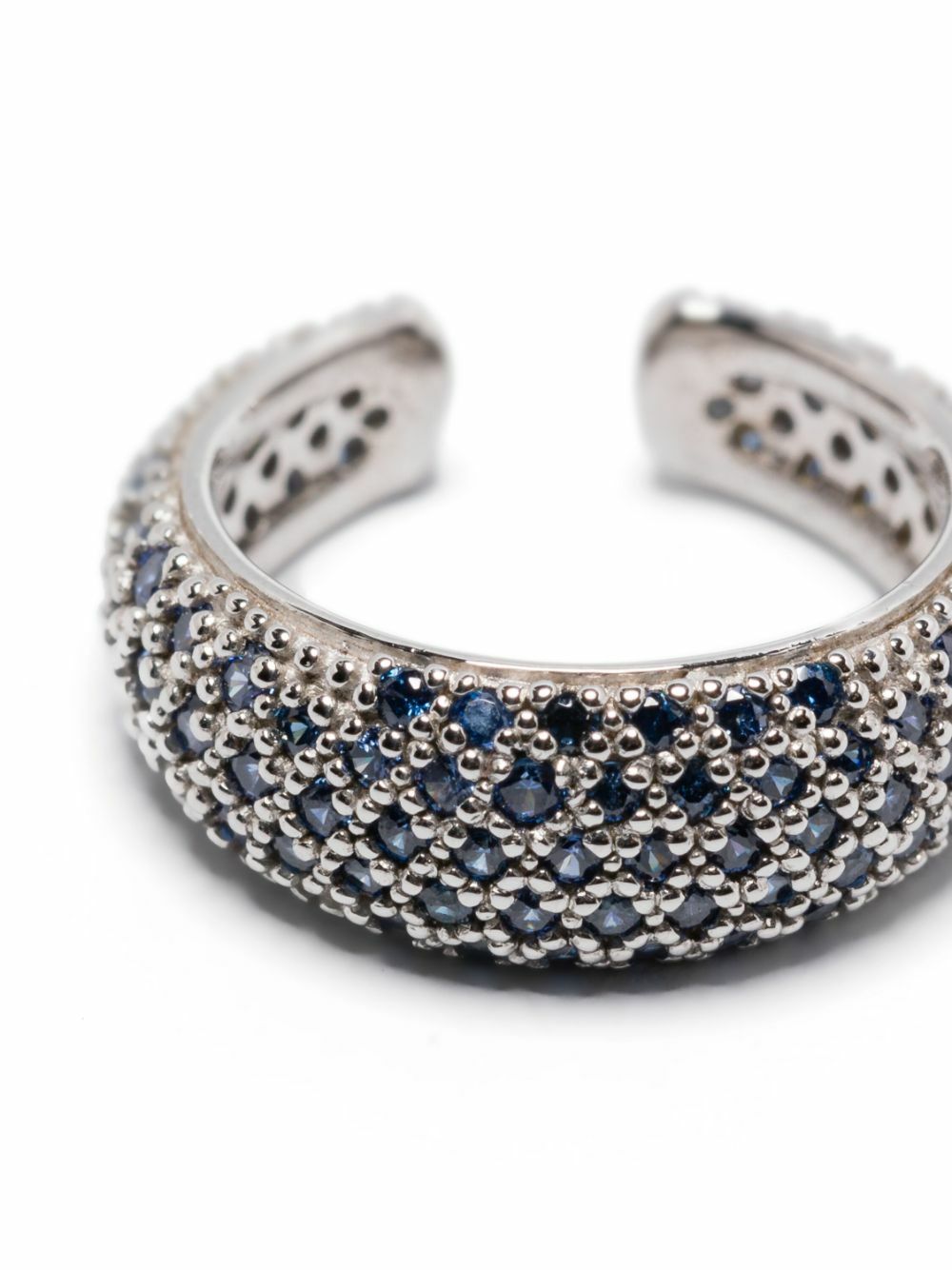 Tom Wood Silver Rhinestone-Embellished Ear Cuff