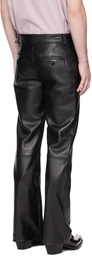 Ernest W. Baker Black Flared Leather Trousers