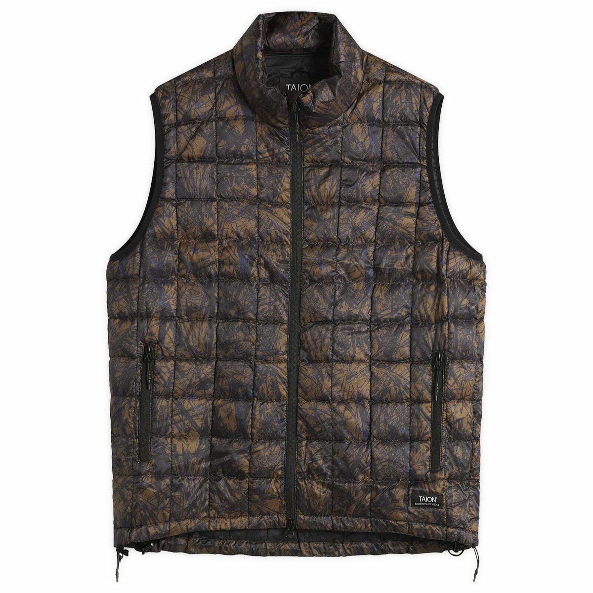 Taion Men's Military Zip Down Vest in Dark Orange Taion Extra