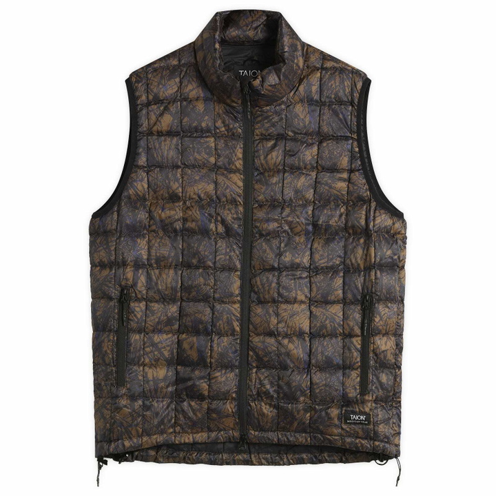 Photo: Taion Men's Mountain 800FP Zip Light Down Vest in Brushed Meadows