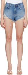 Ksubi Blue Kali Exposed Tidal Denim Shorts