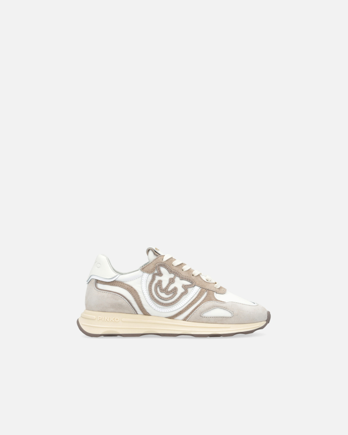 Pinko Suede Sneakers With Logo Sand