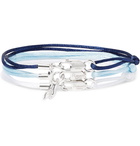 Rubinacci - Set of Three Silk and Sterling Silver Bracelets - Blue