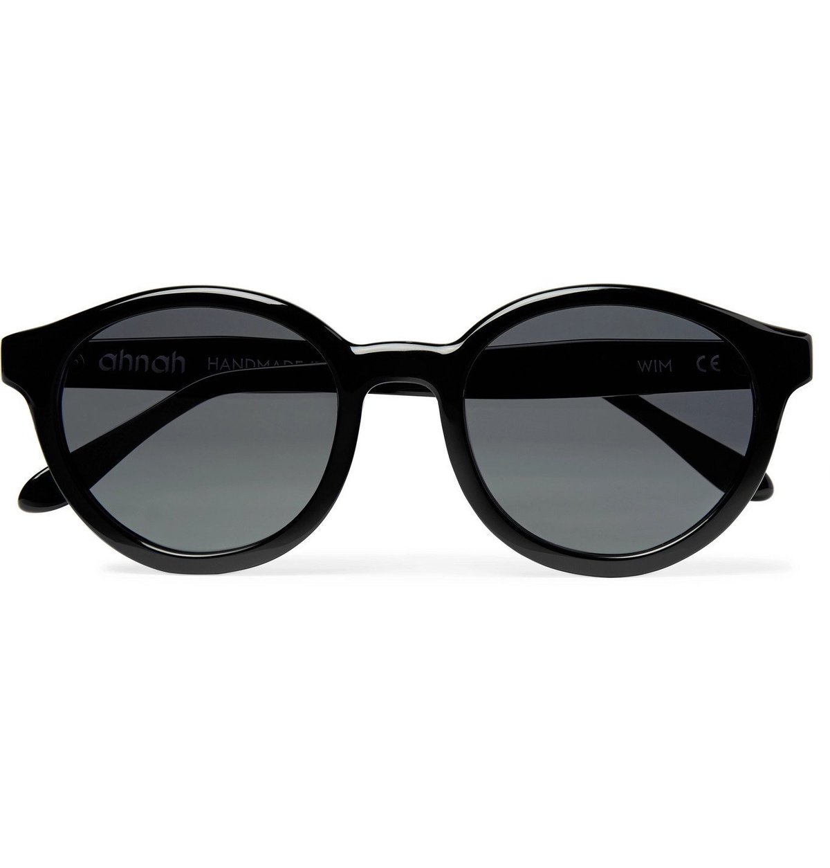 ahnah - Wim Round-Frame Bio-Acetate Sunglasses - Black