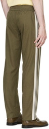 Palm Angels Khaki Palm Tree Striped Track Pants