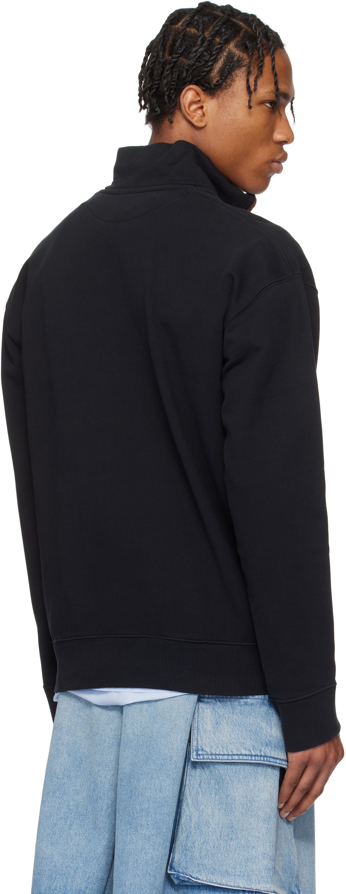 JW Anderson Black Half Zip Sweatshirt