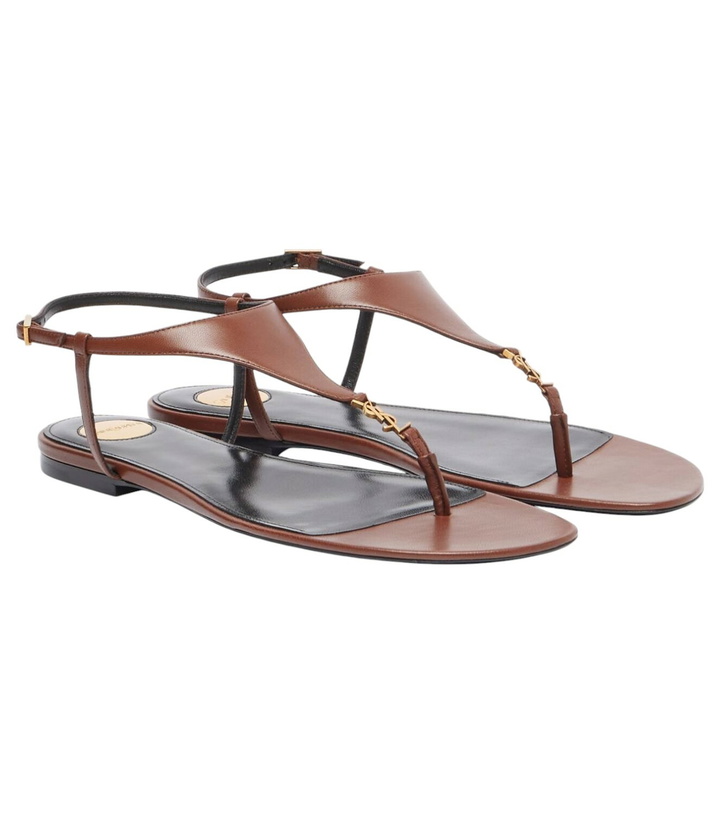 Photo: Saint Laurent Cassandra leather thong sandals