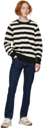 Nudie Jeans Black & White Hampus Sailor Sweater
