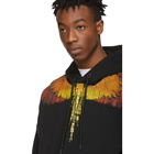 Marcelo Burlon County of Milan Black Glitch Wings Hoodie