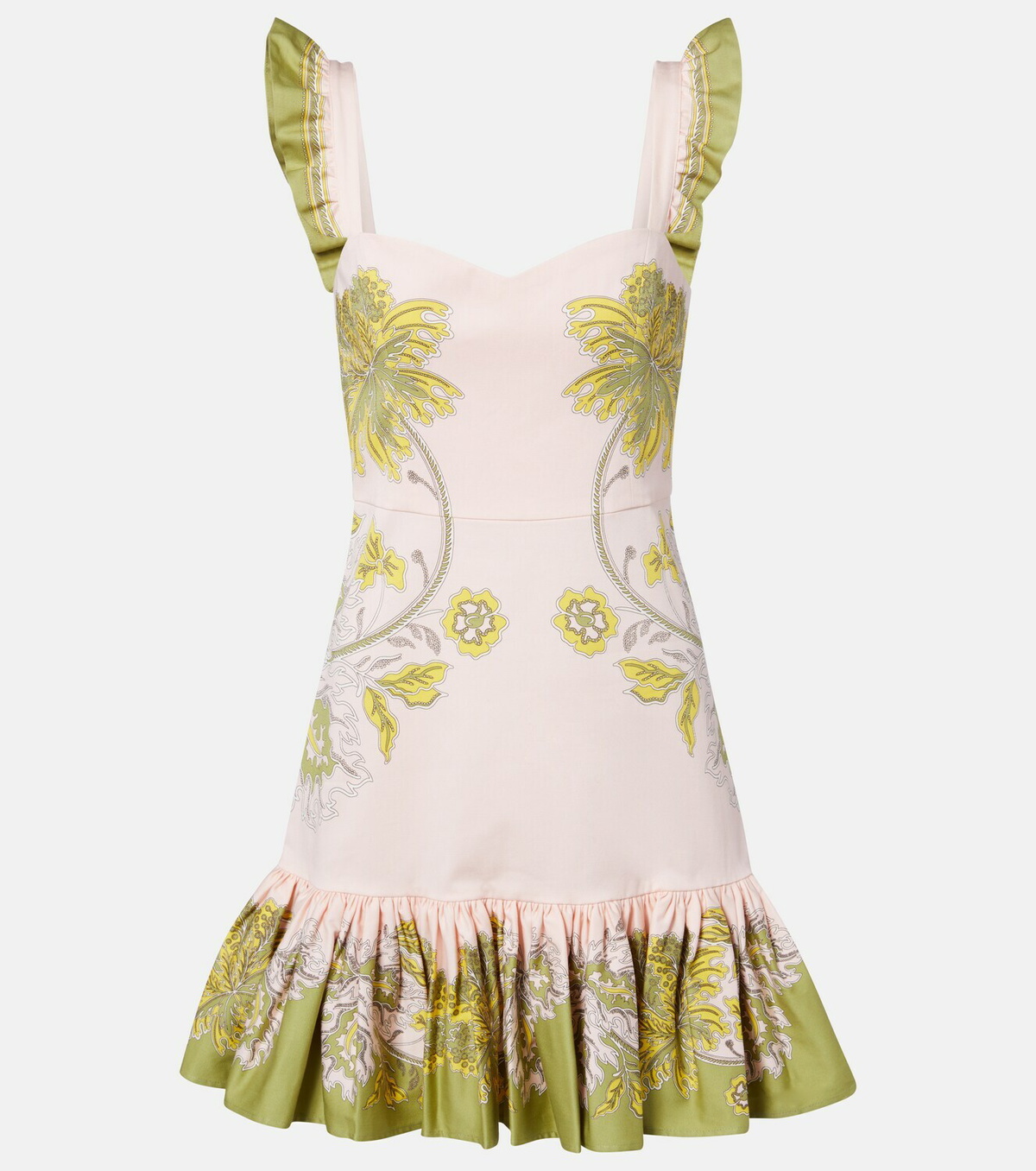 La DoubleJ Gingerbread printed cotton-blend minidress