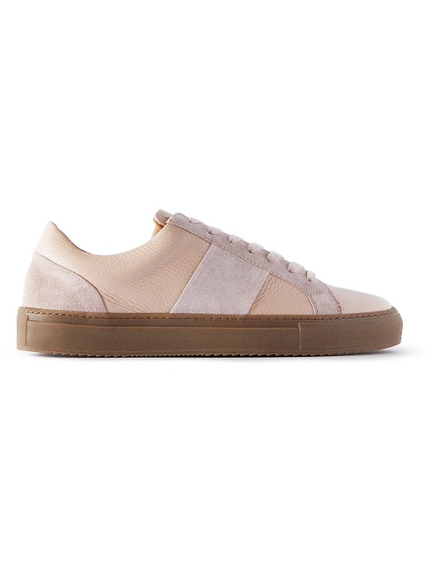 Photo: Mr P. - Larry Suede and Full-Grain Leather Sneakers - Pink