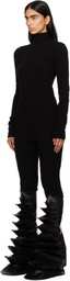 Rick Owens Black Porterville Knit Headon Jumpsuit