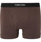 TOM FORD - Stretch-Cotton Boxer Briefs - Brown