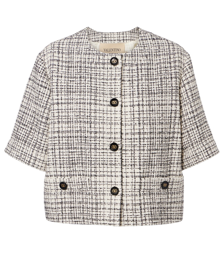 Photo: Valentino Cotton-blend tweed jacket