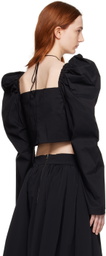 MINJUKIM Black Butterfly Blouse