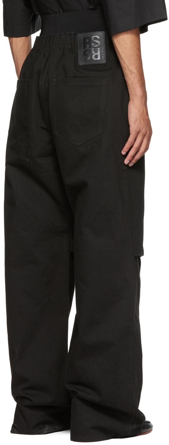 Raf Simons Black Elastic Waist Jeans Raf Simons