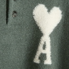 AMI Paris Men's Large A Heart Knitted Polo in Antique Clay