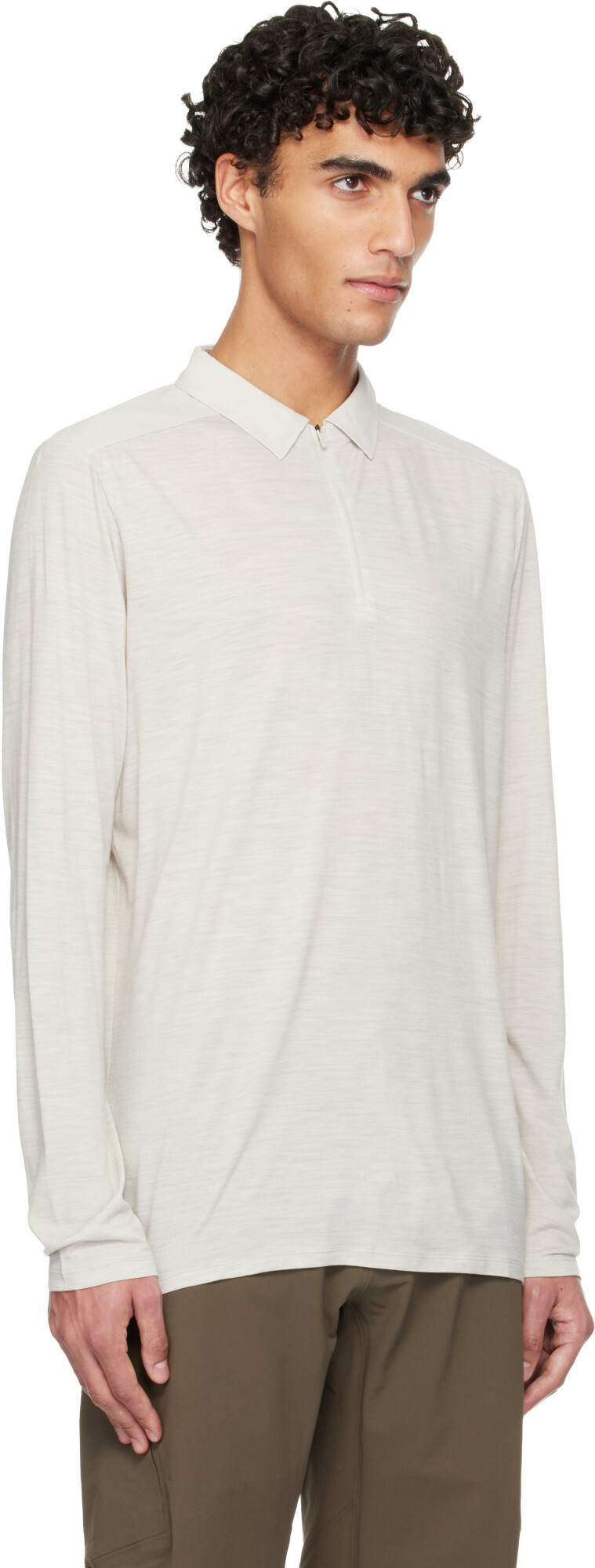 Veilance Gray Frame LS Polo