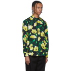 MSGM Black Floral Shirt