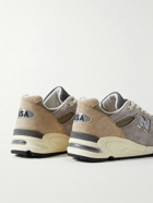 New Balance - M990v2 Suede and Mesh Sneakers - Gray