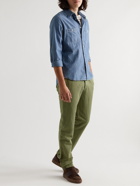 Mr P. - Cotton and Linen-Blend Chinos - Green