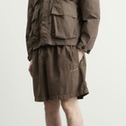 MKI Men's Garment Dye Wide Leg Shorts in Deep Khaki