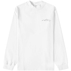 Futur Men's Long Sleeve Glacier Mock Neck T-Shirt in White