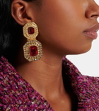 Alessandra Rich Crystal-embellished clip-on earrings