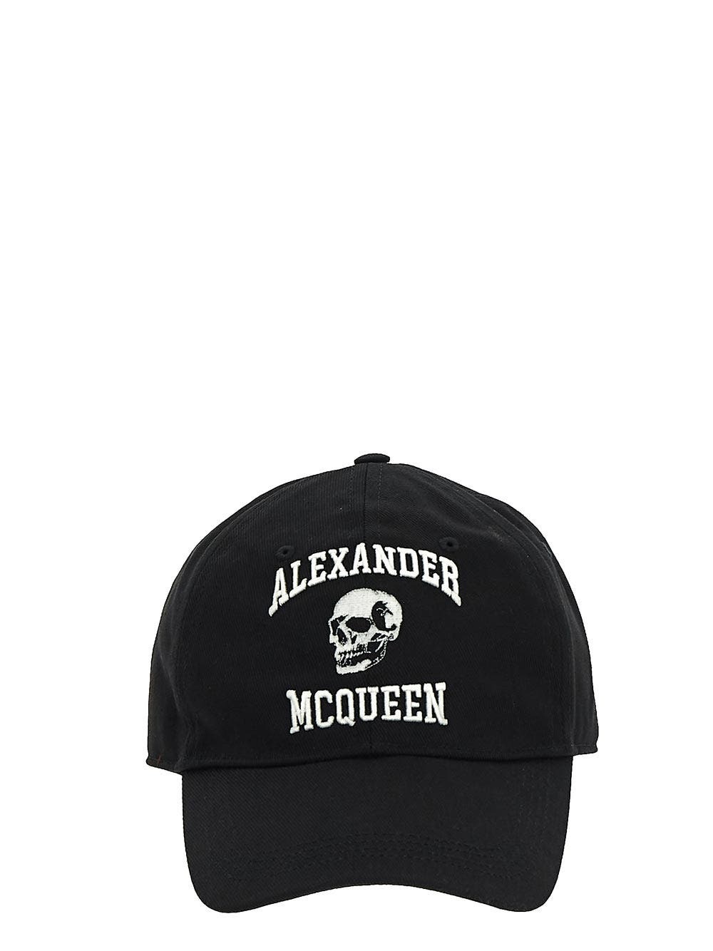 Photo: Alexander Mcqueen Varsity Logo And Skull Baseball Cap