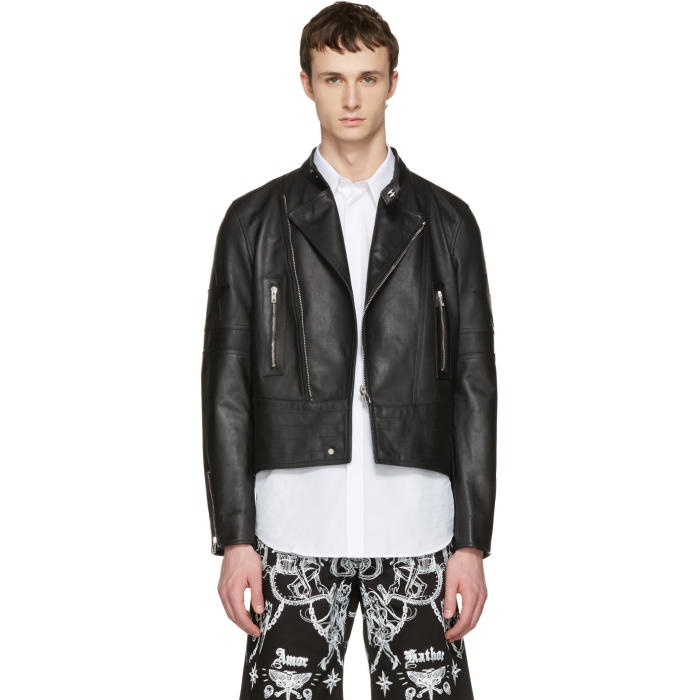 Photo: Givenchy Black Leather Moto Jacket