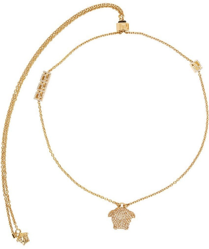 Photo: Versace Gold Medusa Crystal Necklace