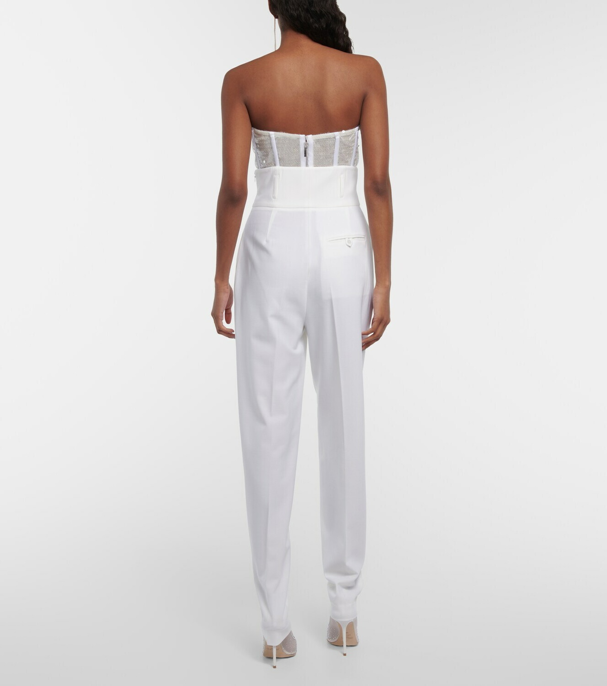 Nensi Dojaka - Bridal slim wool-blend pants Nensi Dojaka