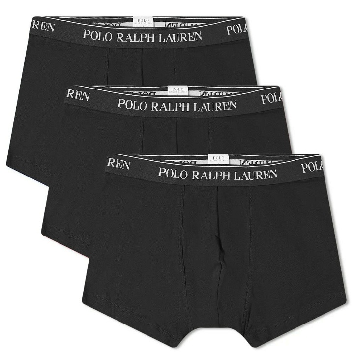 Photo: Polo Ralph Lauren Men's Cotton Trunk - 3 Pack in Polo Black