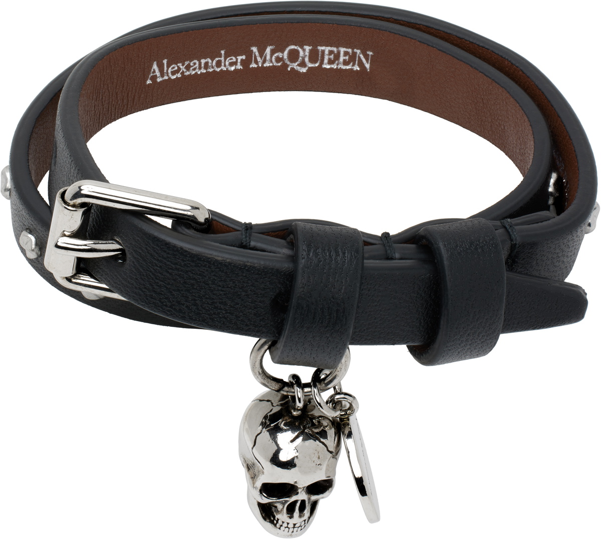 Alexander McQueen Gold Twin Skull Bracelet Alexander McQueen