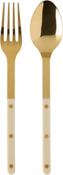 Sabre Gold & Off-White Bistrot Serving Set