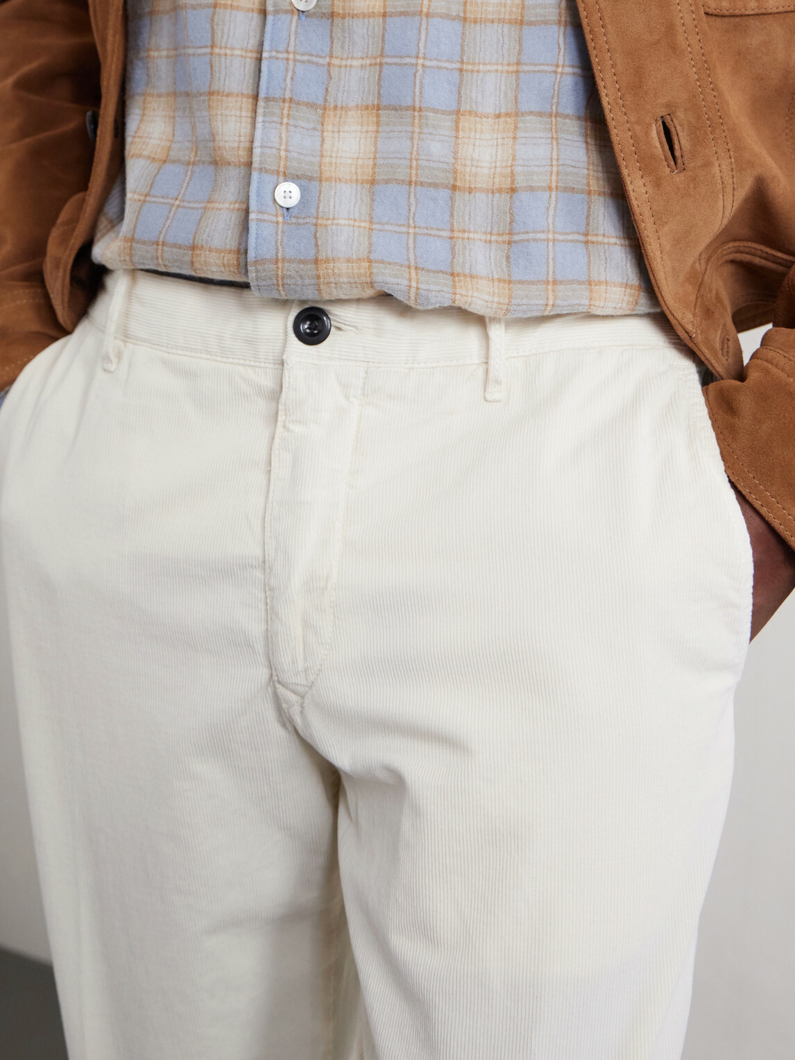 Slowear - Straight-Leg Cotton-Corduroy Trousers - White