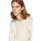 Saint Laurent Off-White Cashmere Crewneck Sweater