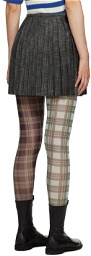 Charles Jeffrey LOVERBOY Gray Wrap Miniskirt
