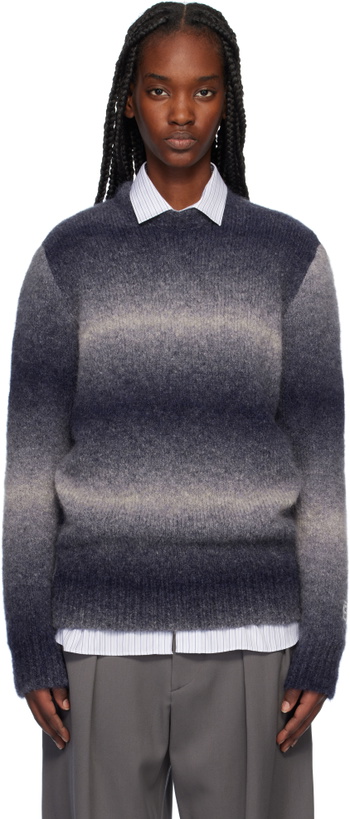 Photo: Études Navy Alpaca Round Neck Sweater
