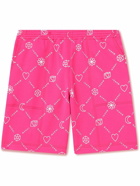 Marni - Straight-Leg Logo-Print Cotton-Jersey Shorts - Pink