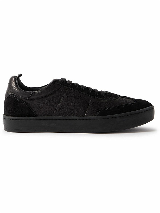 Photo: Officine Creative - Kombo Suede-Trimmed Leather Sneakers - Black