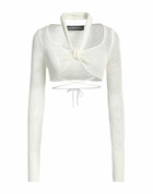 Andreādamo Womens Top Ivory