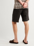 MASSIMO ALBA - Wally Linen Shorts - Black