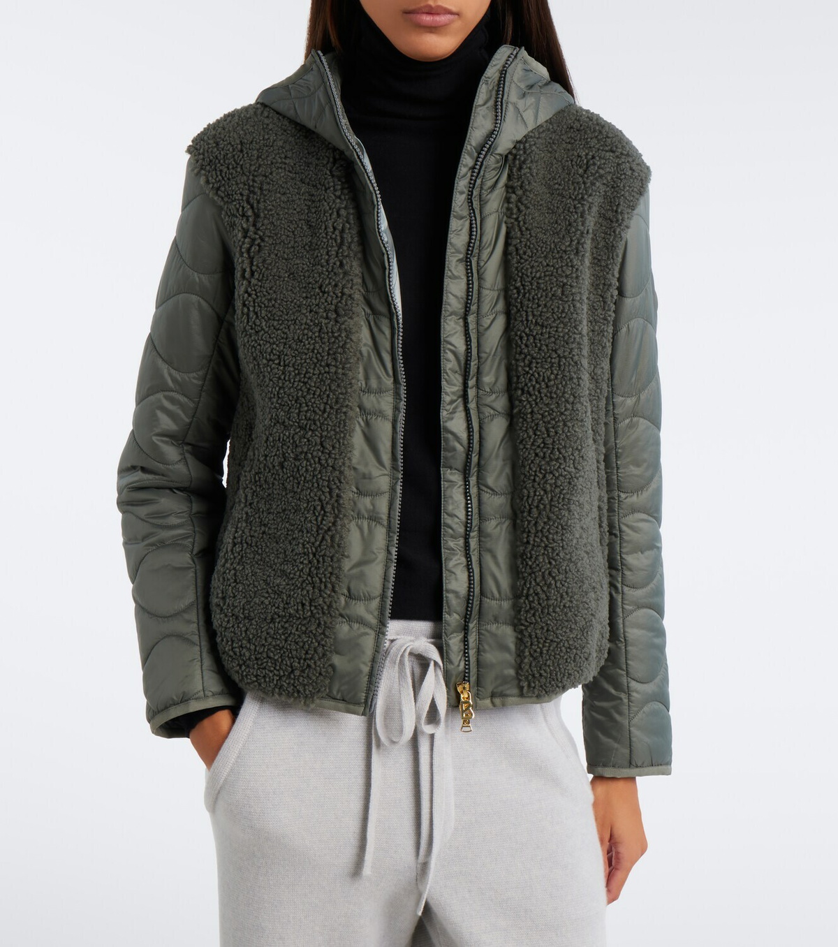 Bogner Bibi teddy-trimmed quilted ski jacket