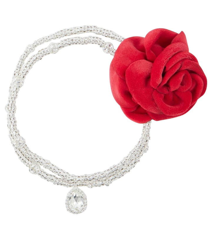 Photo: Magda Butrym Floral-appliqué embellished necklace
