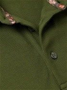 Etro - Logo-Embroidered Cotton-Piqué Polo Shirt - Green